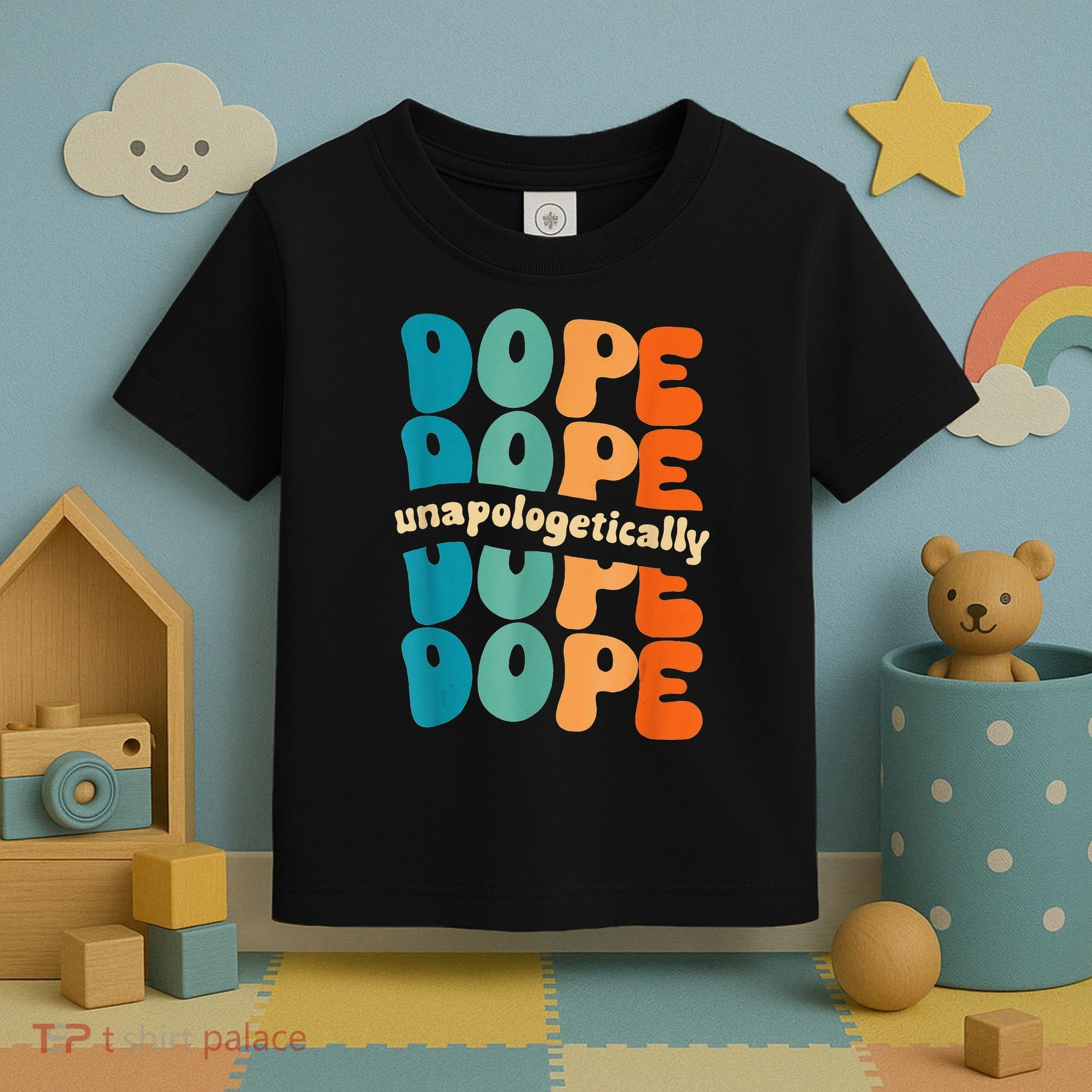 Unapologetically Dope Groovy Retro Black History Month Toddler T-Shirt