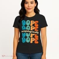 Unapologetically Dope Groovy Retro Black History Month Women's T-Shirt thumb 4