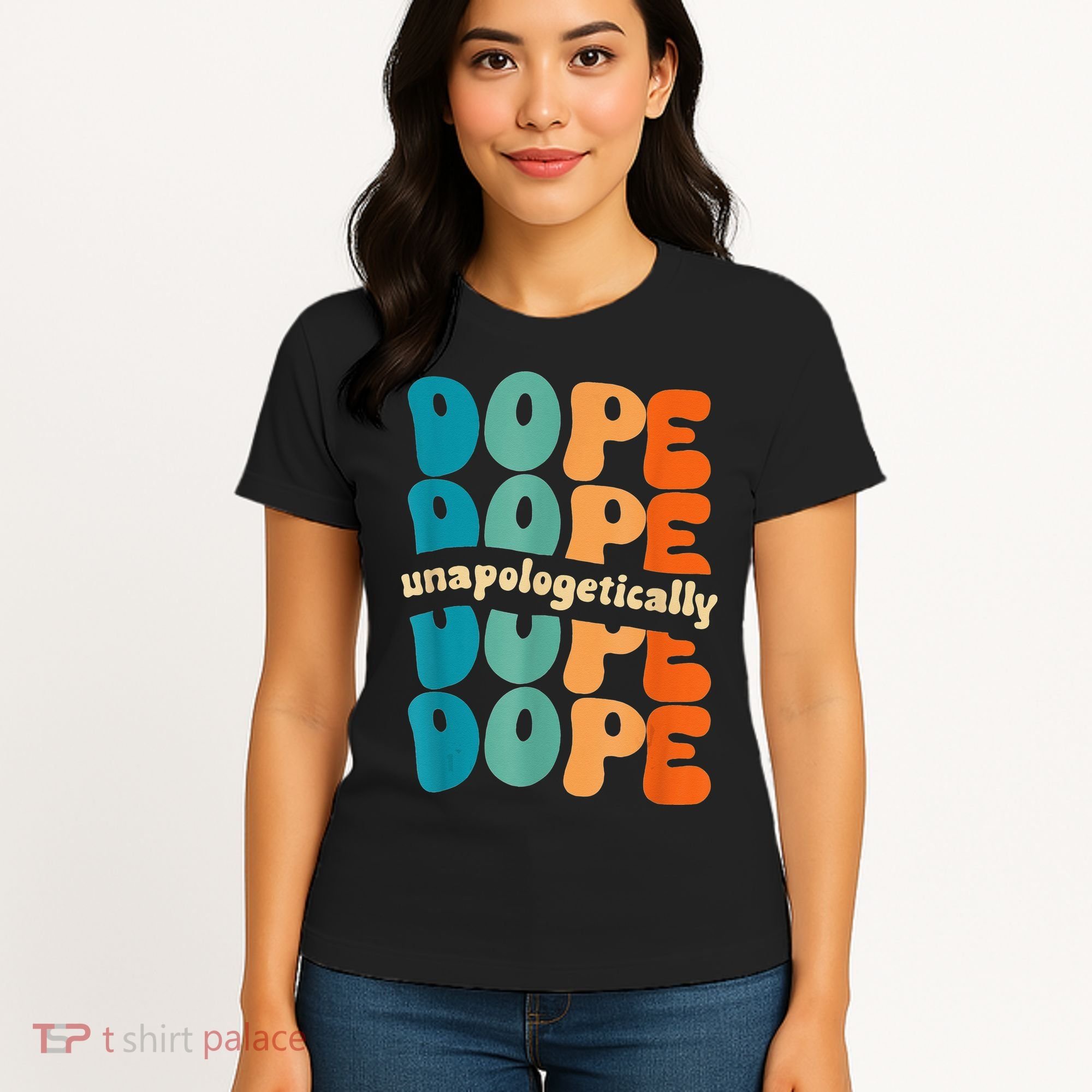 Unapologetically Dope Groovy Retro Black History Month Women's T-Shirt