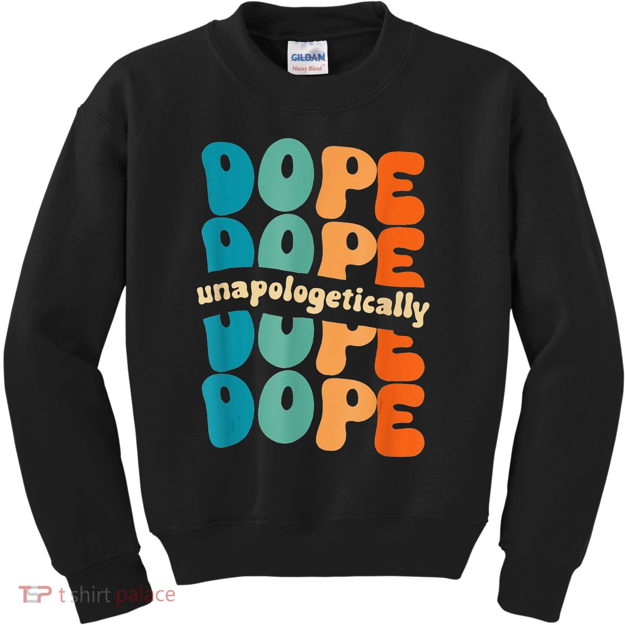 Unapologetically Dope Groovy Retro Black History Month Kids Sweatshirt