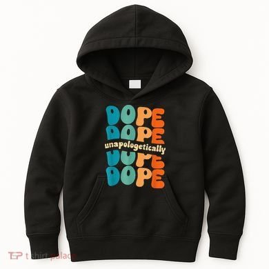 Unapologetically Dope Groovy Retro Black History Month Kids Hoodie