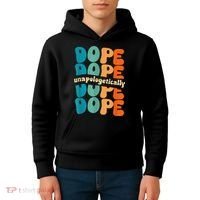 Unapologetically Dope Groovy Retro Black History Month Kids Hoodie thumb 4