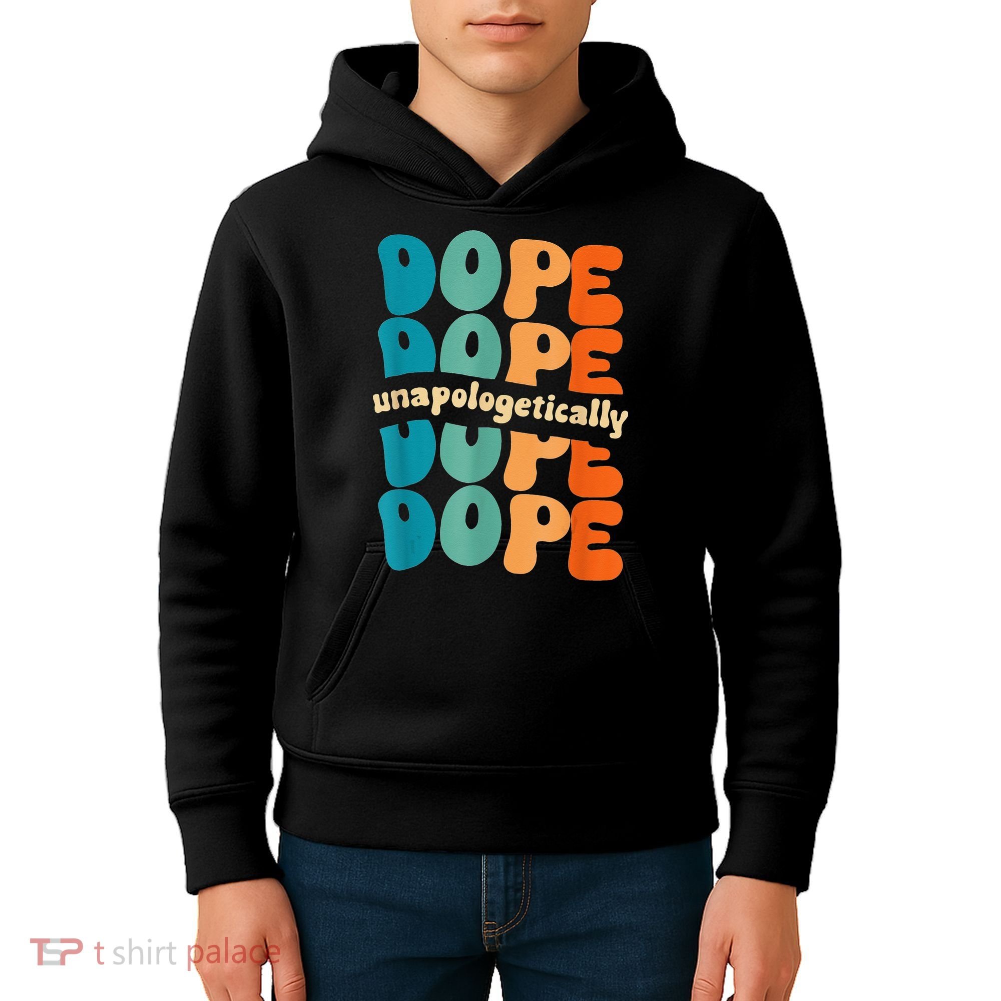 Unapologetically Dope Groovy Retro Black History Month Kids Hoodie