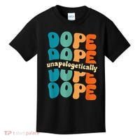 Unapologetically Dope Groovy Retro Black History Month Kids T-Shirt thumb 0