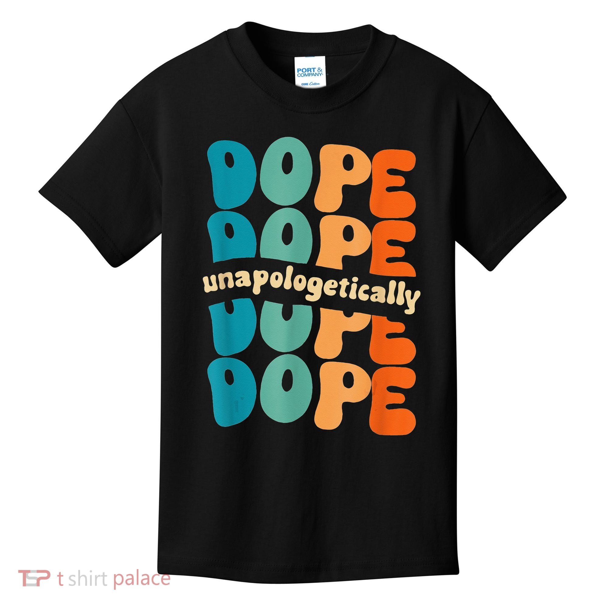 Unapologetically Dope Groovy Retro Black History Month Kids T-Shirt