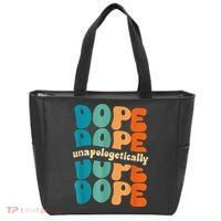 Unapologetically Dope Groovy Retro Black History Month Tote Bag thumb 0