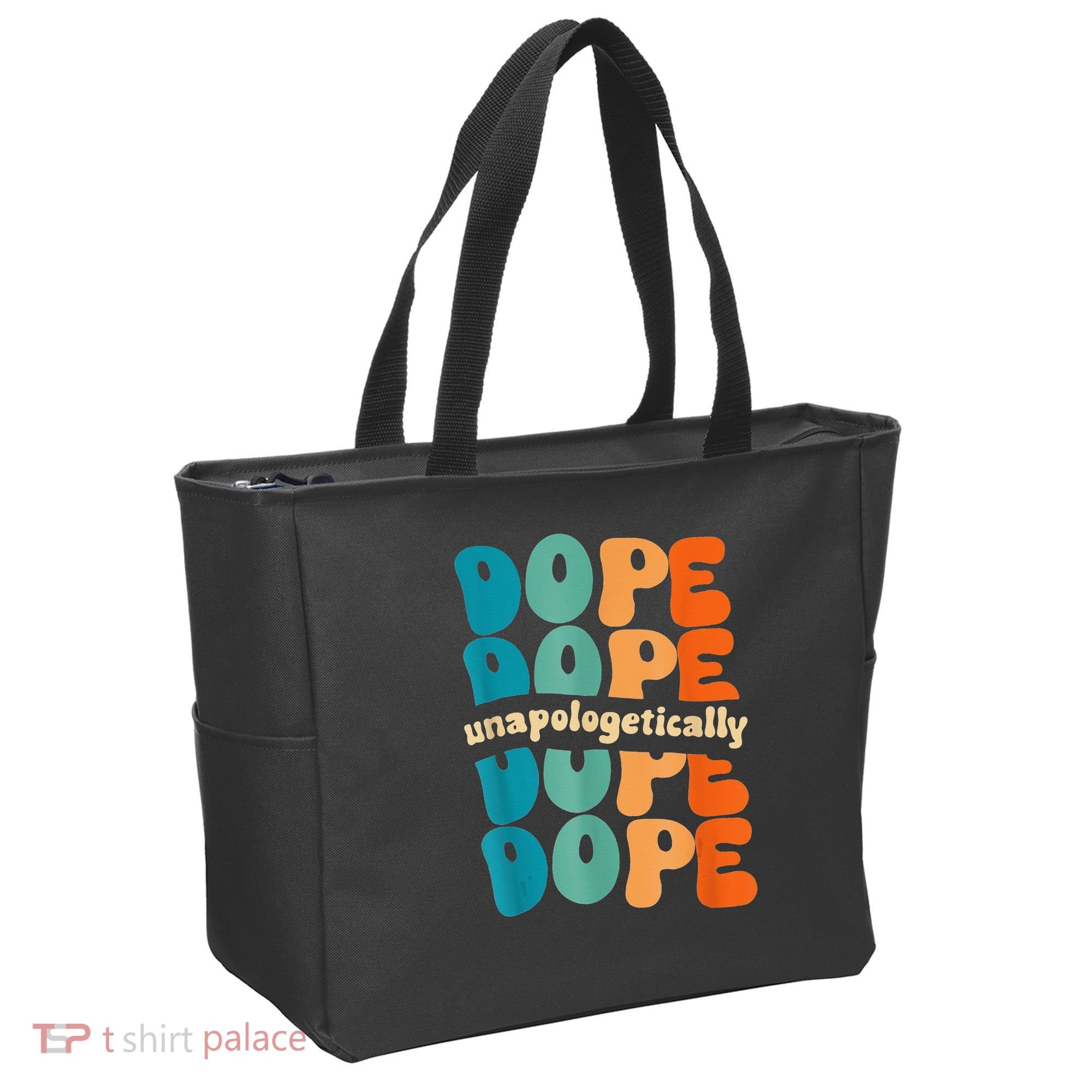 Unapologetically Dope Groovy Retro Black History Month Tote Bag