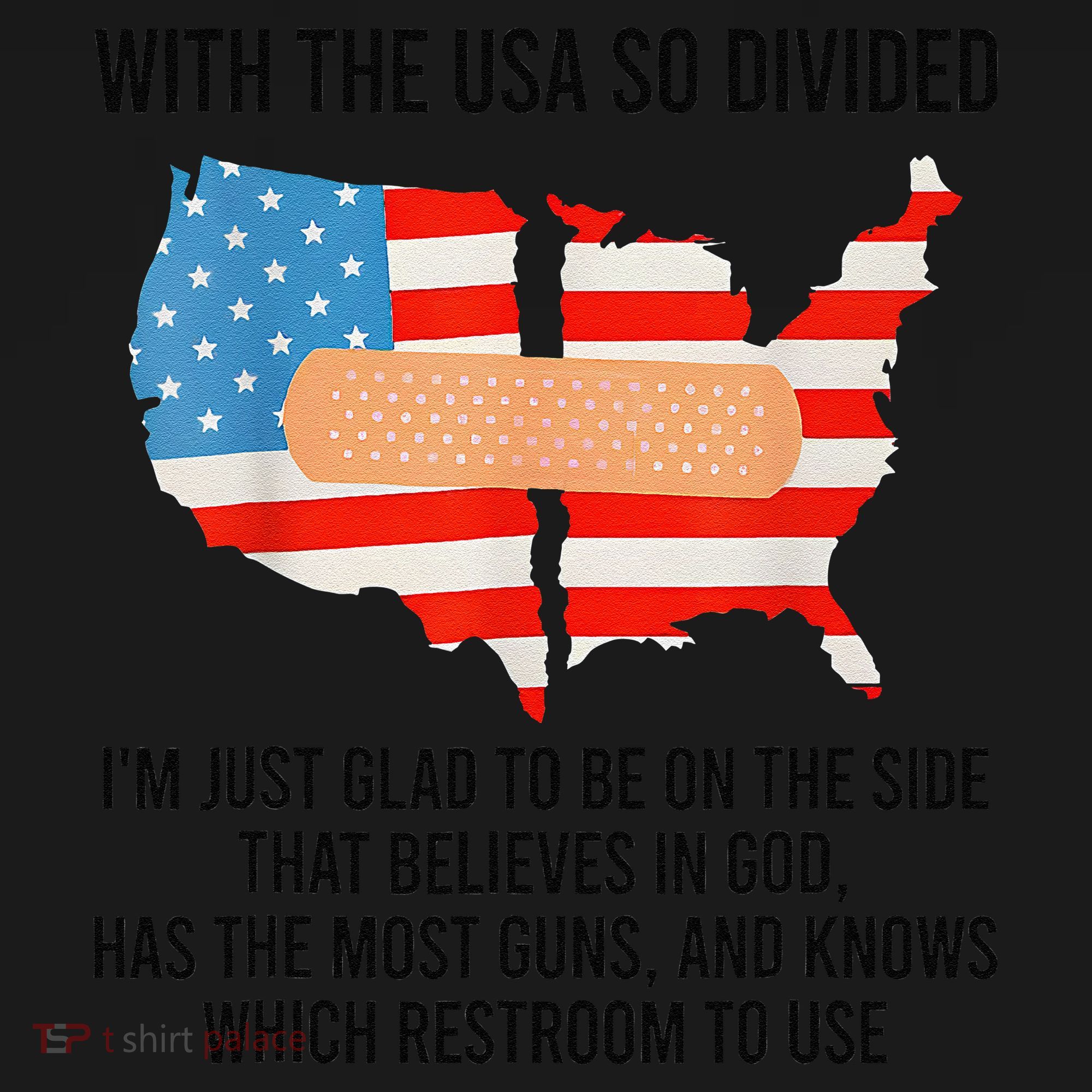 Usa Divided IM Just Glad To Be On The Side Believes In God Ornament