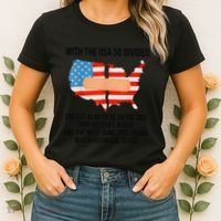Usa Divided IM Just Glad To Be On The Side Believes In God Women's T-Shirt thumb 2
