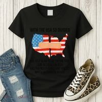 Usa Divided IM Just Glad To Be On The Side Believes In God Women's T-Shirt thumb 3
