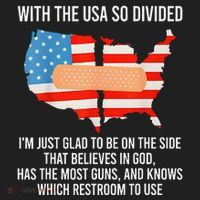 Usa Divided IM Just Glad To Be On The Side Believes In God Women's Sweatshirt thumb 2