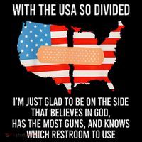 Usa Divided IM Just Glad To Be On The Side Believes In God Coffee Mug thumb 5