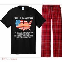 Usa Divided IM Just Glad To Be On The Side Believes In God Pajama Set thumb 0