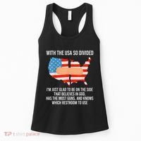 Usa Divided IM Just Glad To Be On The Side Believes In God Women's Tank Top thumb 0