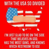 Usa Divided IM Just Glad To Be On The Side Believes In God Santa Hat thumb 1