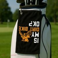 Upside Down Is My Dirt Bike Ok For Dirt Bikers Golf Towel thumb 2
