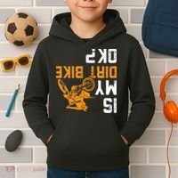 Upside Down Is My Dirt Bike Ok For Dirt Bikers Kids Hoodie thumb 2