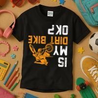 Upside Down Is My Dirt Bike Ok For Dirt Bikers Kids T-Shirt thumb 3