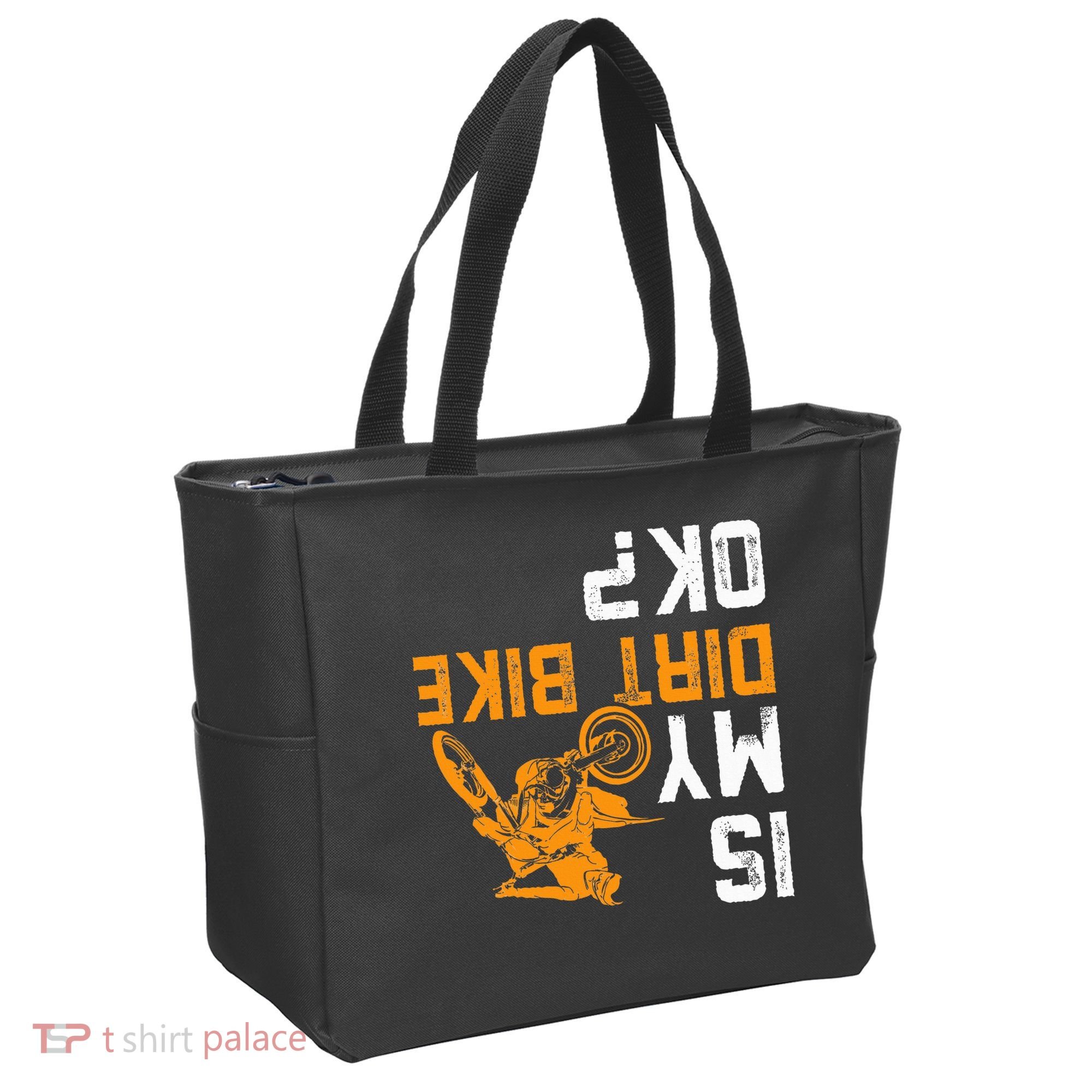 Upside Down Is My Dirt Bike Ok For Dirt Bikers Tote Bag