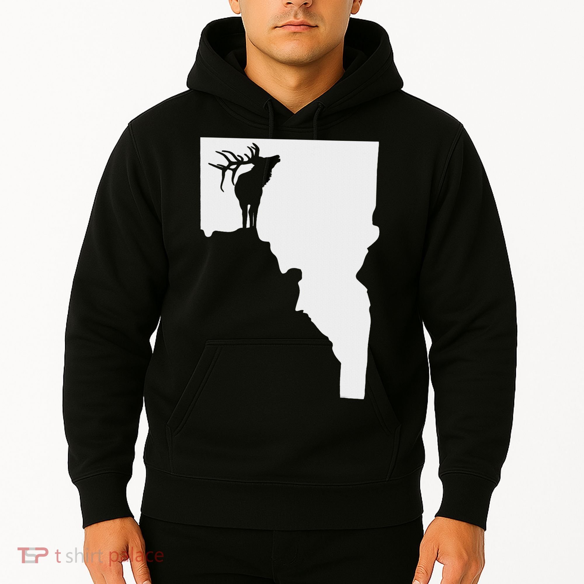 Upside Down Idaho Elk Hoodie