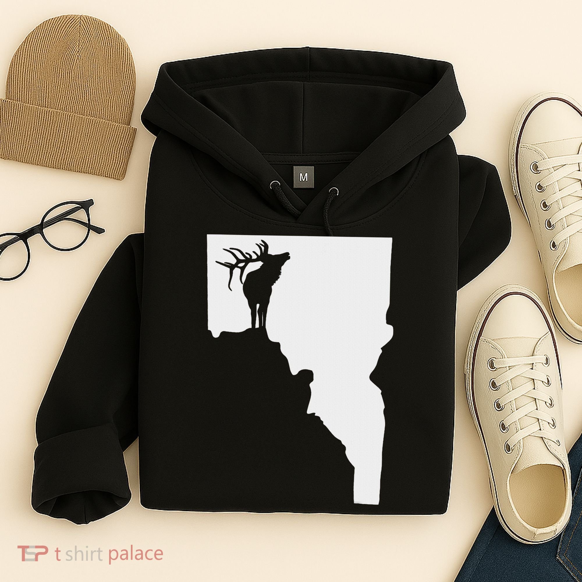 Upside Down Idaho Elk Hoodie