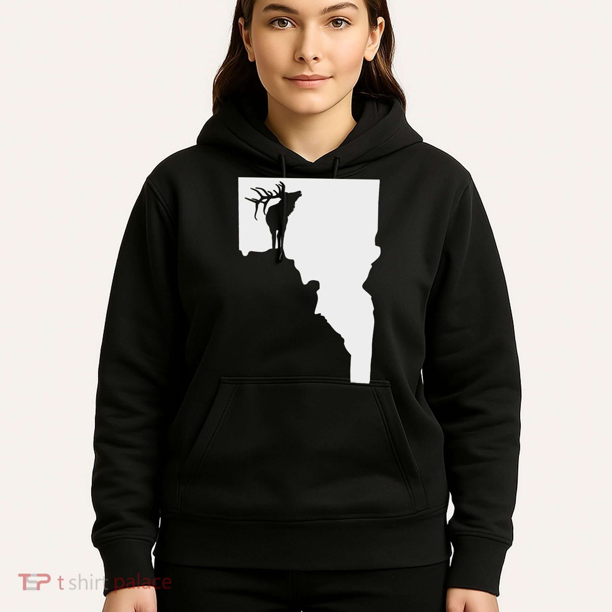 Upside Down Idaho Elk Hoodie