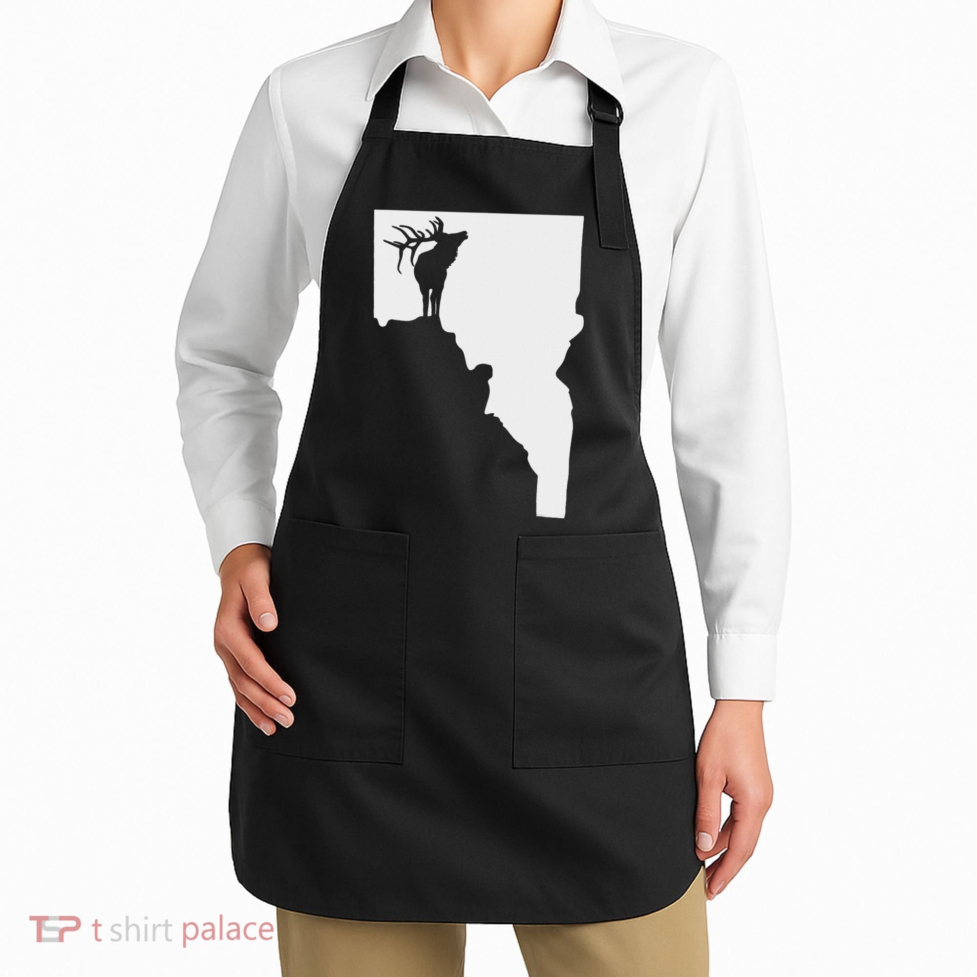 Upside Down Idaho Elk Apron