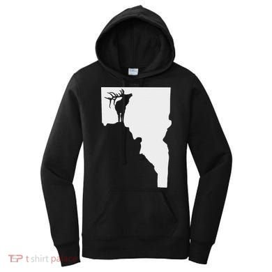 Upside Down Idaho Elk Women's Hoodie