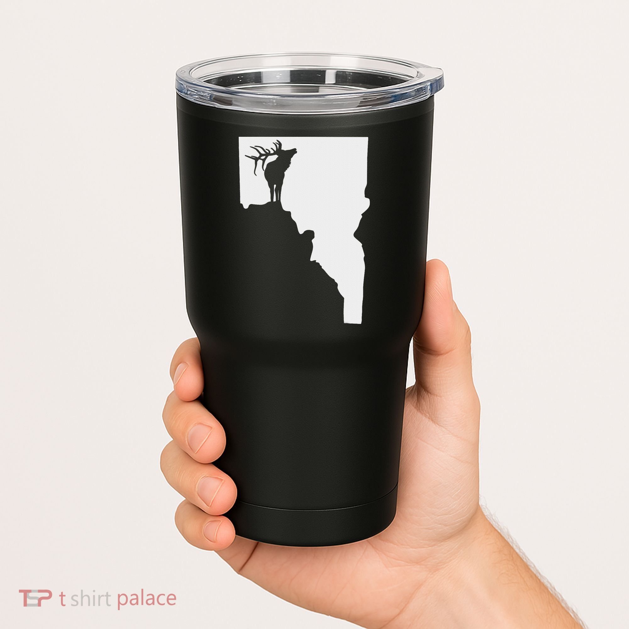 Upside Down Idaho Elk Tumbler
