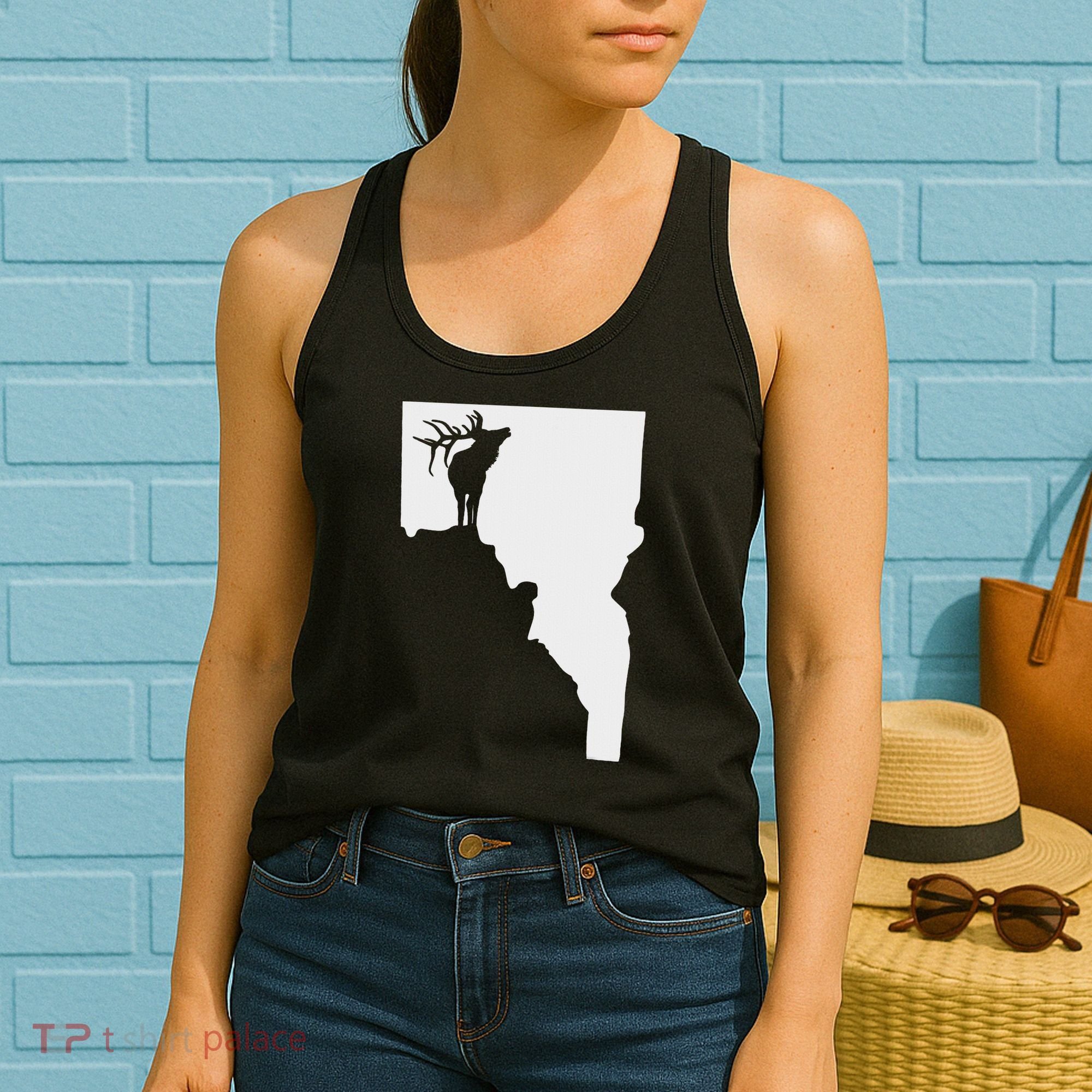 Upside Down Idaho Elk Women's Tank Top