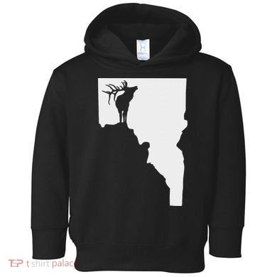 Upside Down Idaho Elk Toddler Hoodie