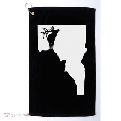 Upside Down Idaho Elk Golf Towel
