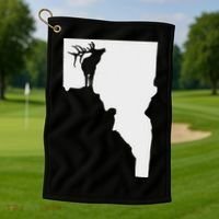 Upside Down Idaho Elk Golf Towel thumb 1