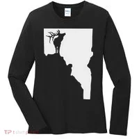 Upside Down Idaho Elk Women's Long Sleeve Shirt thumb 0