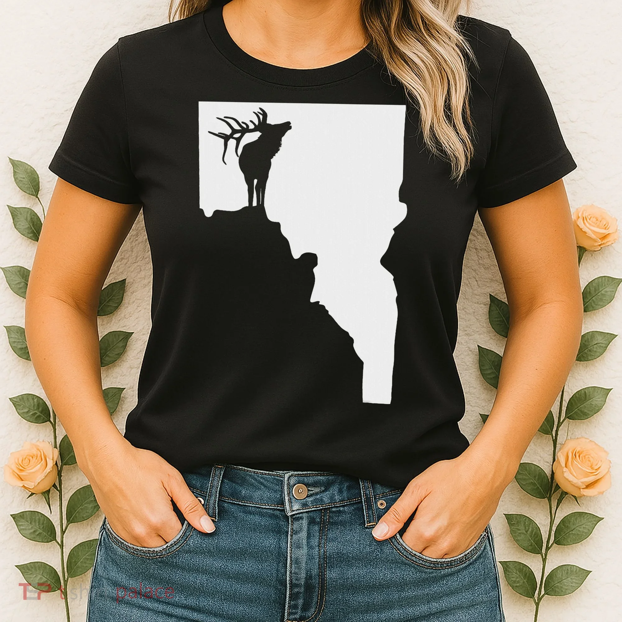 Upside Down Idaho Elk Women's T-Shirt