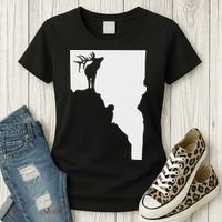 Upside Down Idaho Elk Women's T-Shirt thumb 3