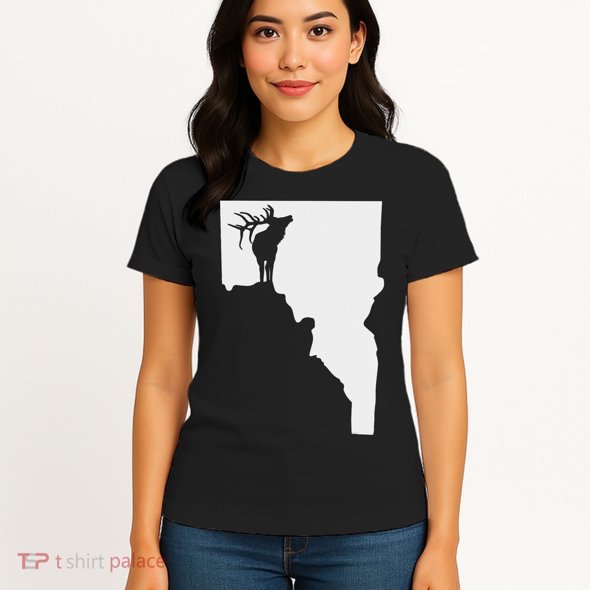 Upside Down Idaho Elk Women's T-Shirt