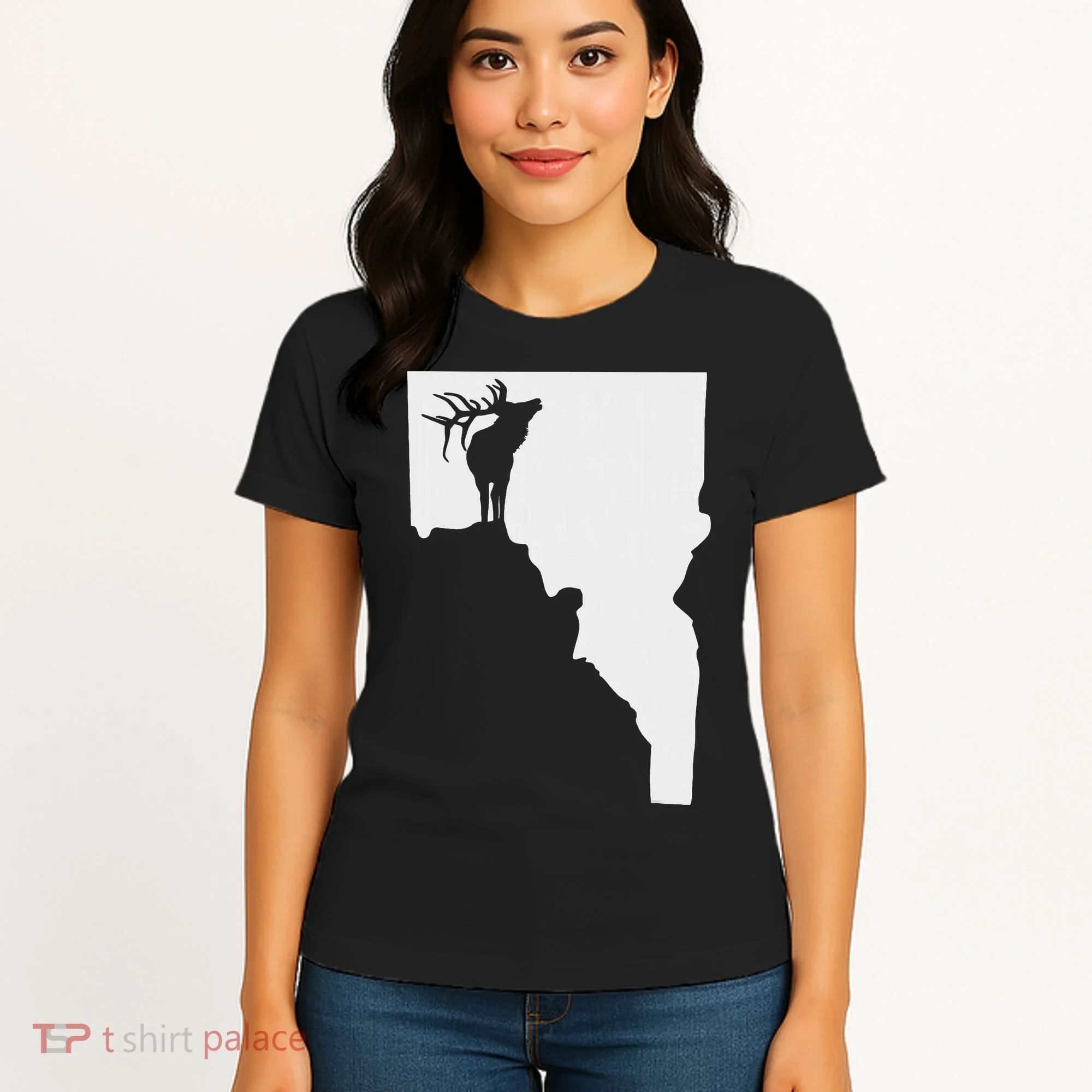Upside Down Idaho Elk Women's T-Shirt