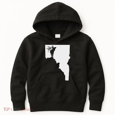 Upside Down Idaho Elk Kids Hoodie