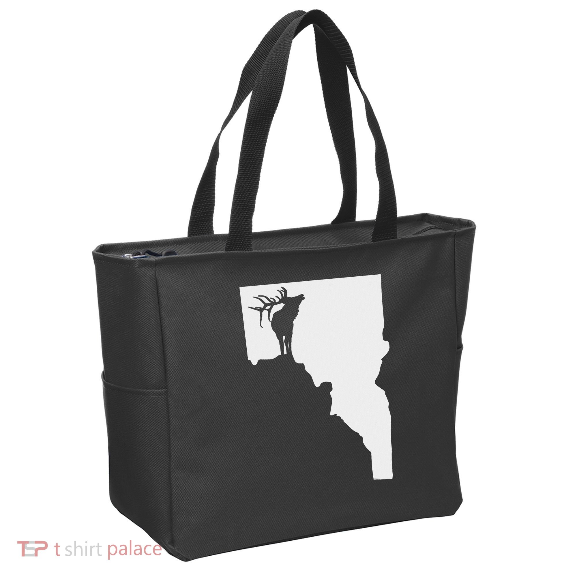 Upside Down Idaho Elk Tote Bag