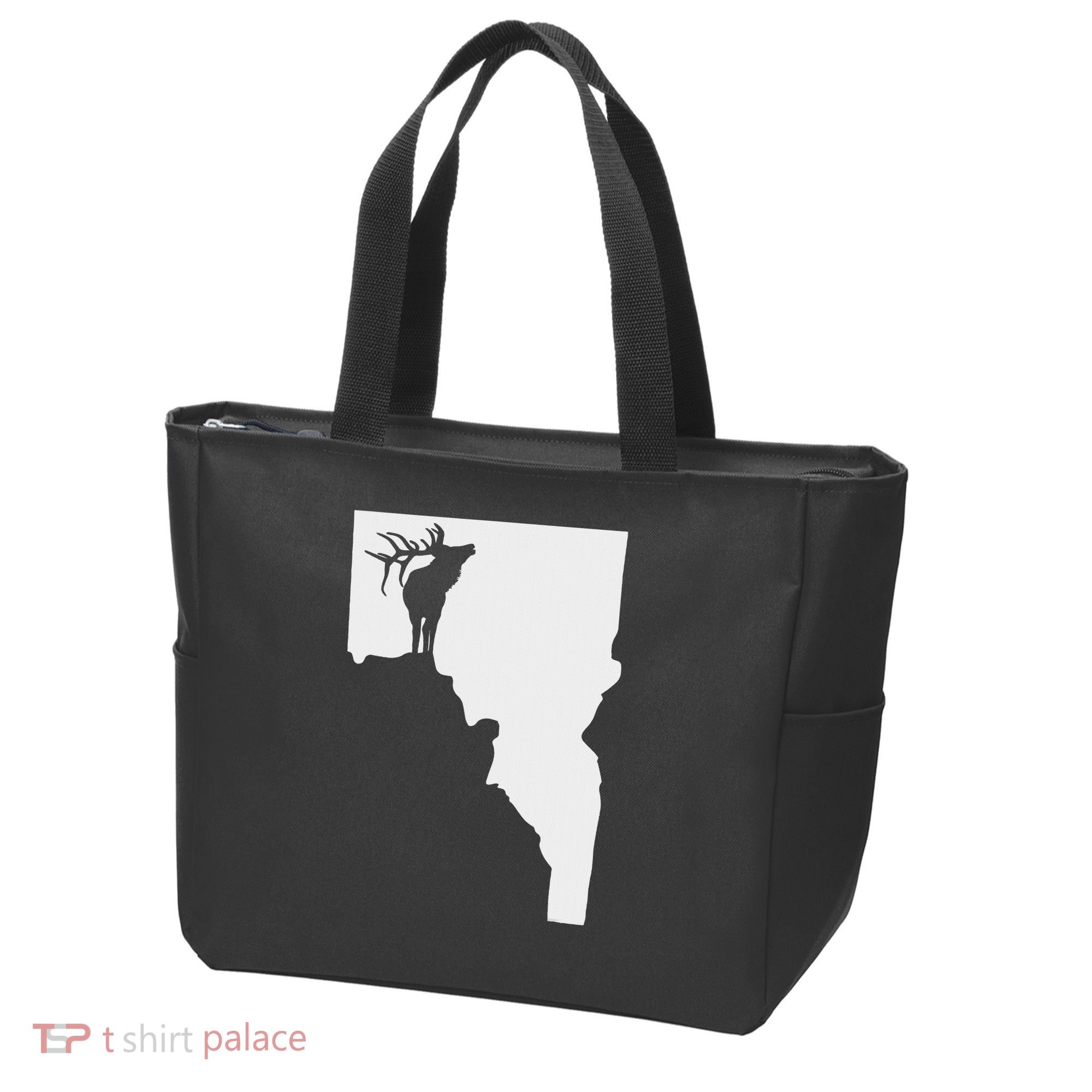 Upside Down Idaho Elk Tote Bag
