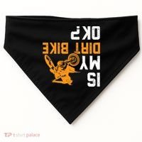 Upside Down Is My Dirt Bike OK? Dirt Bikers USA-Made Doggie Bandana thumb 0