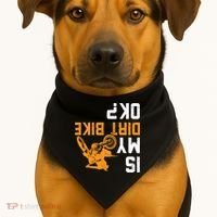 Upside Down Is My Dirt Bike OK? Dirt Bikers USA-Made Doggie Bandana thumb 1
