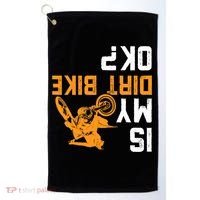 Upside Down Is My Dirt Bike OK? Dirt Bikers Golf Towel thumb 0