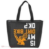 Upside Down Is My Dirt Bike OK? Dirt Bikers Tote Bag thumb 0