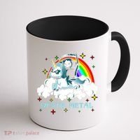 Unicorn Death Metal Rocker Go To Hell Rainbow Coffee Mug thumb 1