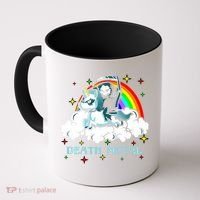 Unicorn Death Metal Rocker Go To Hell Rainbow Coffee Mug thumb 0