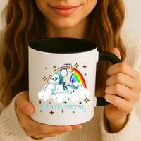 Unicorn Death Metal Rocker Go To Hell Rainbow Coffee Mug thumb 3