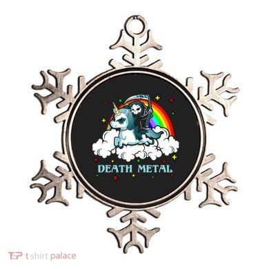 Unicorn Death Metal Rocker Go To Hell Rainbow Ornament
