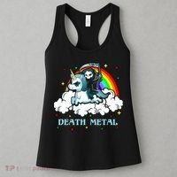 Unicorn Death Metal Rocker Go To Hell Rainbow Women's Tank Top thumb 3